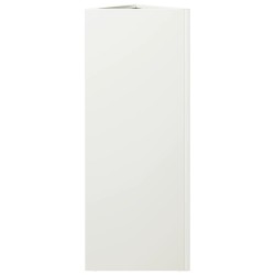 Jardinière blanc triangulaire 30x26x75 cm acier 535482535482