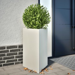 Jardinière blanc triangulaire 50x43x75 cm acier 535491535491