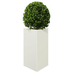 Jardinière blanc triangulaire 50x43x75 cm acier 535491535491