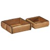 Plateau 2 pcs Marron 29 x 31 x 10 cm Bois Recyclé Solide 535495535495