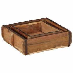 Plateau 2 pcs Marron 29 x 31 x 10 cm Bois Recyclé Solide 535495535495