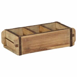 Plateau 4 pcs Marron 30 x 14 x 9 cm Bois Recyclé Solide 535497535497