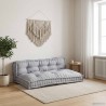 Coussin de canapé sur palette 2 pcs Gris 120 x 80 x 38 cm Tissu 535498535498