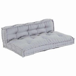 Coussin de canapé sur palette 2 pcs Gris 120 x 80 x 38 cm Tissu 535498535498