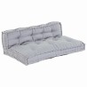 Coussin de canapé sur palette 2 pcs Gris 120 x 80 x 38 cm Tissu 535498535498