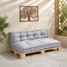 Coussin de canapé sur palette 2 pcs Gris 120 x 80 x 38 cm Tissu 535498535498