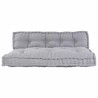 Coussin de canapé sur palette 2 pcs Gris 120 x 80 x 38 cm Tissu 535498535498