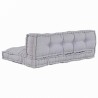 Coussin de canapé sur palette 2 pcs Gris 120 x 80 x 38 cm Tissu 535498535498