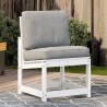Chaise de jardin blanc 50,5x55x77 cm bois de pin massif 535504535504