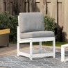 Chaise de jardin blanc 50,5x55x77 cm bois de pin massif 535504535504