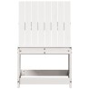 Chaise de jardin blanc 50,5x55x77 cm bois de pin massif 535504535504