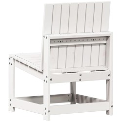 Chaise de jardin blanc 50,5x55x77 cm bois de pin massif 535504535504