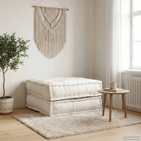 Canapé modulaire crème 70x70x36 tissu 535505535505