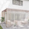 Bâche transparente avec œillets 5x12 m polyéthylène 535509535509