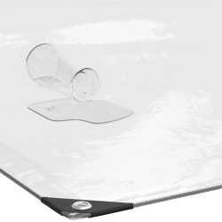 Bâche transparente avec œillets 5x12 m polyéthylène 535509535509