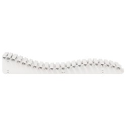 Chaise longue blanc 205x60x31,5 cm bois massif de pin 535512535512