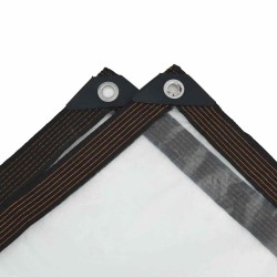 Bâche transparente avec œillets 1x12 m polyéthylène 535515535515