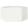 Jardinière blanc hexagone 104x90x45 cm acier 535516535516
