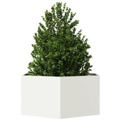 Jardinière blanc hexagone 104x90x45 cm acier 535516535516