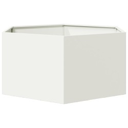 Jardinière blanc hexagone 104x90x45 cm acier 535516535516