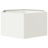 Jardinière blanc hexagone 104x90x45 cm acier 535516535516