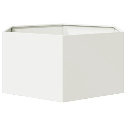 Jardinière blanc hexagone 104x90x45 cm acier 535516535516