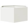 Jardinière blanc hexagone 104x90x45 cm acier 535516535516