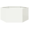 Jardinière blanc hexagone 104x90x45 cm acier 535516535516