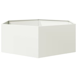 Jardinière blanc hexagone 138x120x45 cm acier 535522535522