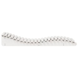 Chaise longue blanc 205x80x31,5 cm bois massif de pin 535523535523