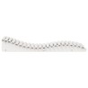 Chaise longue blanc 205x80x31,5 cm bois massif de pin 535523535523