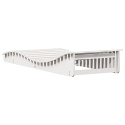 Chaise longue blanc 205x80x31,5 cm bois massif de pin 535523535523