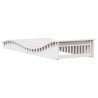 Chaise longue blanc 205x80x31,5 cm bois massif de pin 535523535523