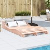 Chaise longue 205x110x31,5 cm bois massif de douglas 535524535524