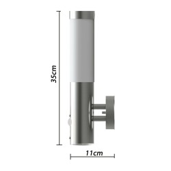 Applique murale extérieure avec capteur de mouvement inox 535542535542