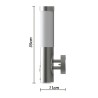 Applique murale extérieure avec capteur de mouvement inox 535542535542