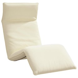 Chaise longue pliante crème 175x54x8,5 cm tissu oxford 535545535545
