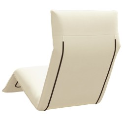 Chaise longue pliante crème 175x54x8,5 cm tissu oxford 535545535545