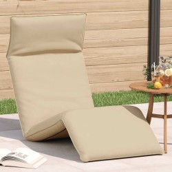 Chaise longue pliante beige 175x54x8,5 cm tissu oxford 535546535546