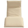 Chaise longue pliante beige 175x54x8,5 cm tissu oxford 535546535546
