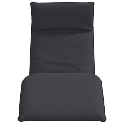 Chaise longue pliante noir 175x54x8,5 cm tissu oxford 535547535547