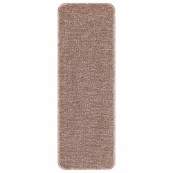 Tapis Antidérapants pour Escaliers 15 pcs Marron clair 535548535548