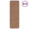 Tapis Antidérapants pour Escaliers 15 pcs Jaune 60 x 25 cm PP 535549535549