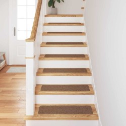 Tapis Antidérapants pour Escaliers 15 pcs Jaune 75 x 20 cm PP 535550535550