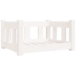 Lit pour chien blanc 55,5x45,5x28 cm bois de pin solide 535553535553