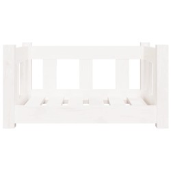 Lit pour chien blanc 55,5x45,5x28 cm bois de pin solide 535553535553