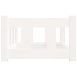 Lit pour chien blanc 55,5x45,5x28 cm bois de pin solide 535553535553