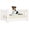 Lit pour chien blanc 55,5x45,5x28 cm bois de pin solide 535553535553