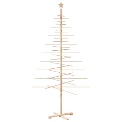 Arbre de Noël en bois pour décoration 210 cm bois massif de pin 535554535554