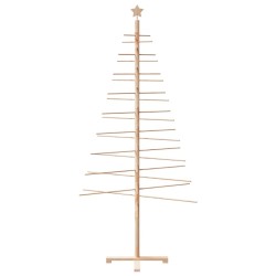 Arbre de Noël en bois pour décoration 210 cm bois massif de pin 535554535554